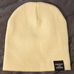 ALF Beanie UNISEX OSFM Cream Streetwear Outdoor Skater Punk Skatelife Grunge